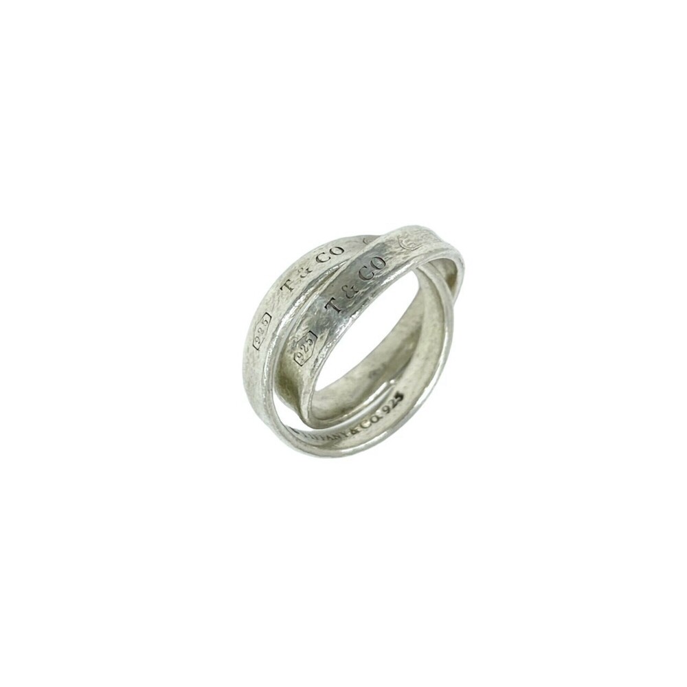 TIFFANY&Co. Tiffany Vintage Interlocking Ring, Sterling Silver 925, Silver, I...